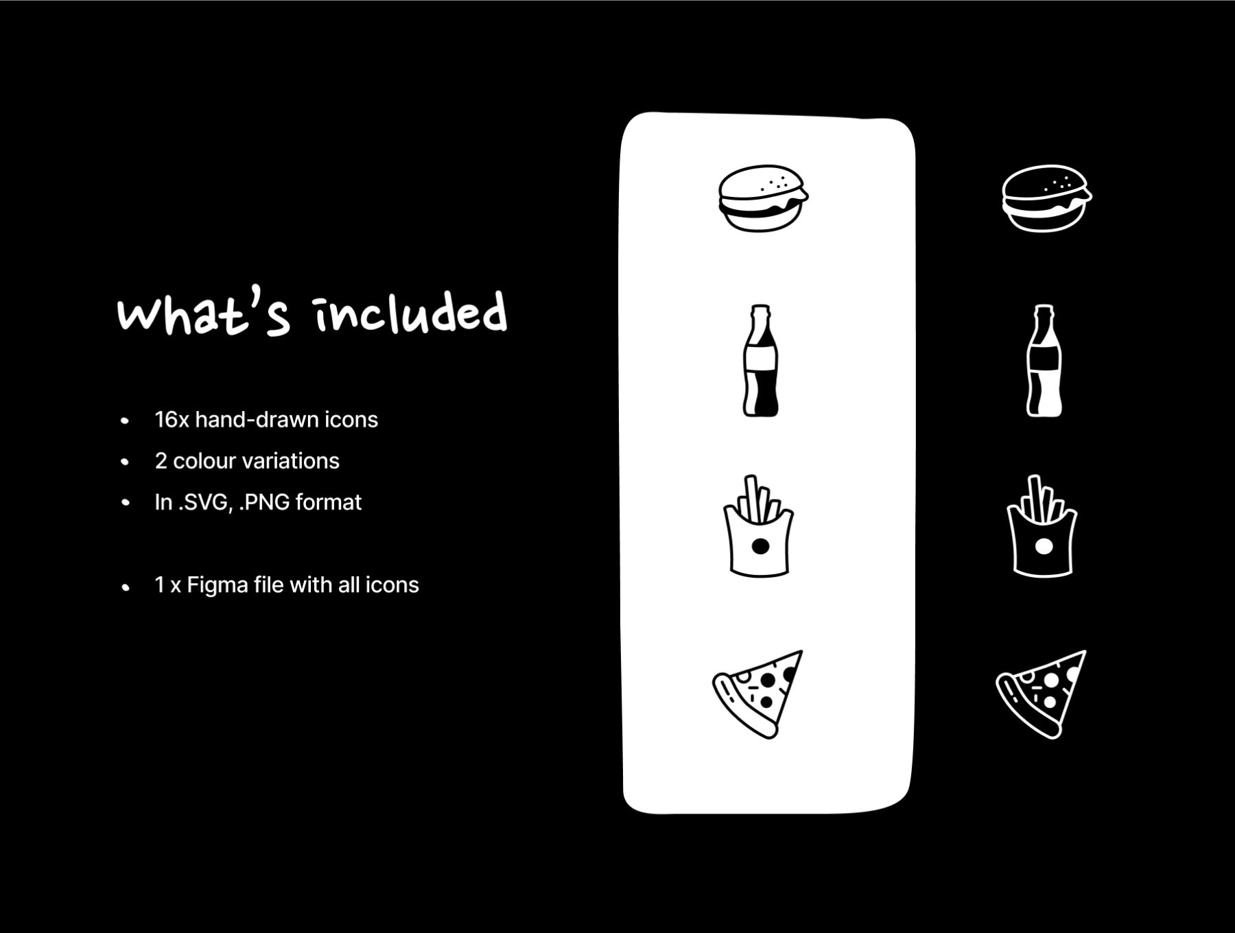 食品-墨水图标套装 Food - Inking Icon Set sketch, figma格式-3D/图标-到位啦UI